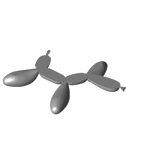 Balloon Dog (Jeff Koons) [nose optimized] by tobiasreckinger full viewable 3d model