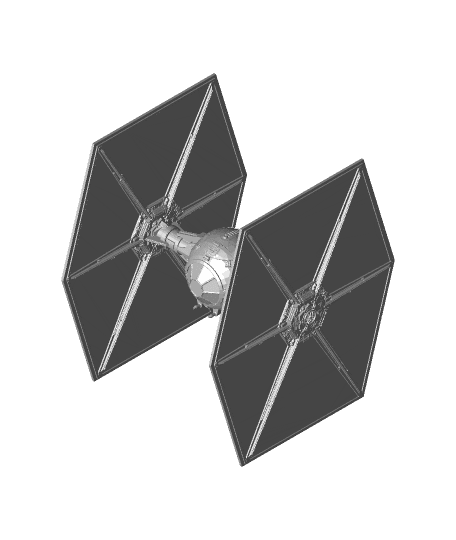 StarWars TIE Fighter by 3DDesigner full viewable 3d model