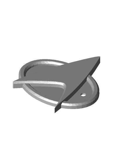  Star Trek TNG Starfleet Combadge Key Ring by Oddity3d full viewable 3d model