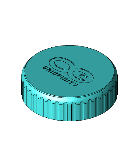 Gridfinity Bottle Cap With Logo And Text 3d model