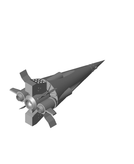 Trident Class Deep-Space Warship.stl 3d model