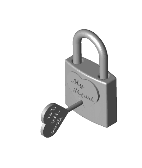 Remix of Blank Love Locks for Remixing by jex7 full viewable 3d model