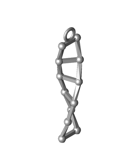 DNA Keyring 3d model
