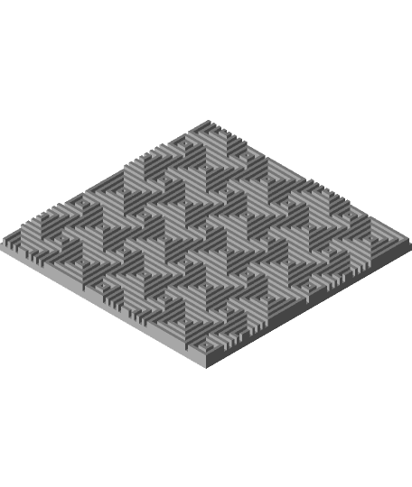 Optical illusion tile (OP ART) 3d model