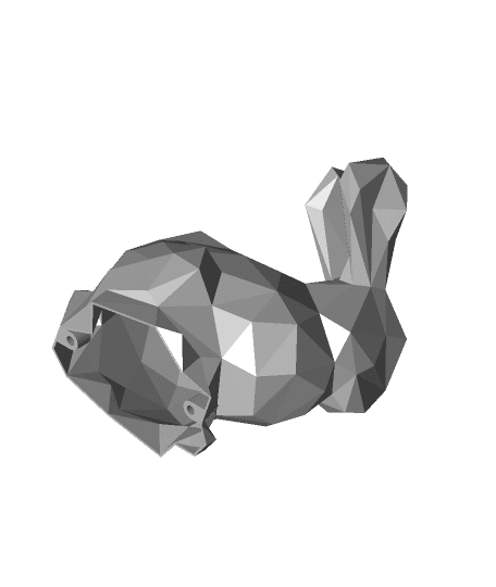 low poly stanford bunny lamp 3d model