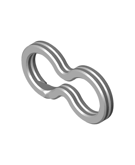 EZPZ Keyring Bubbles 0.75" x 1.5" // Keychain Ring 3d model