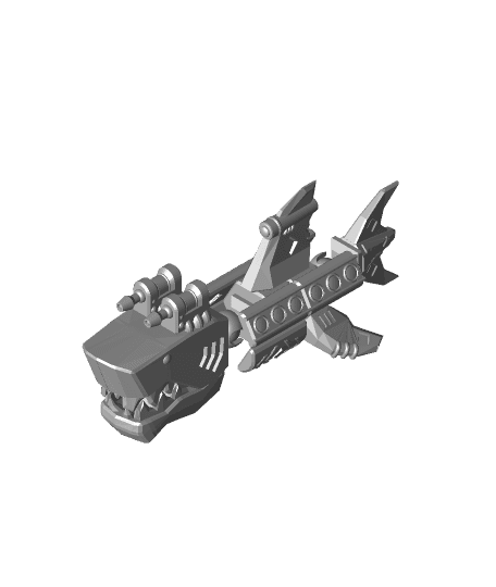PrintABlok Shark Articulated Robot Construction Toy 3d model