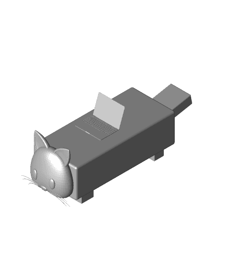 3D LAPTOP CAT by Cutekat full viewable 3d model