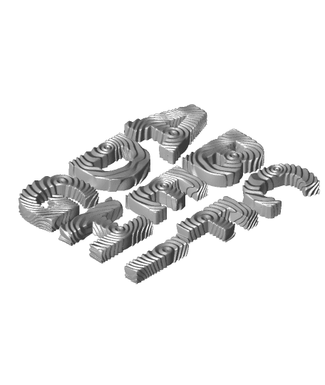 Wavey Letters 3d model