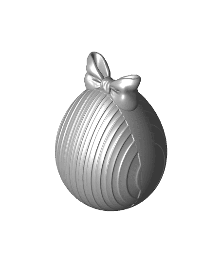 Striped Egg Container by ChelsCCT (ChelseyCreatesThings) full viewable 3d model