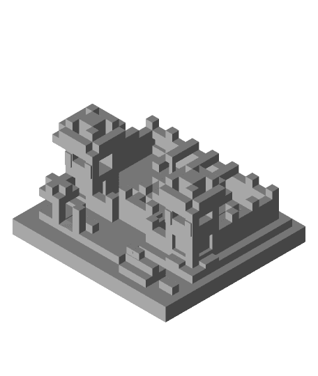 Minecraft Fortress 3d model