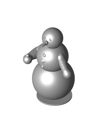 Snowman finger up 3d model