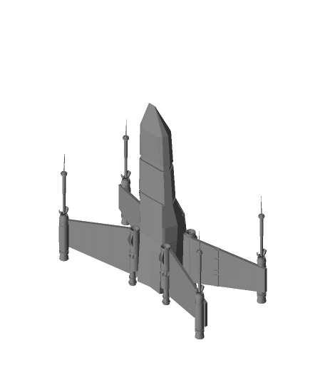 x-wing.obj 3d model