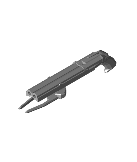 Doom eternal low poly shotgun 3d model