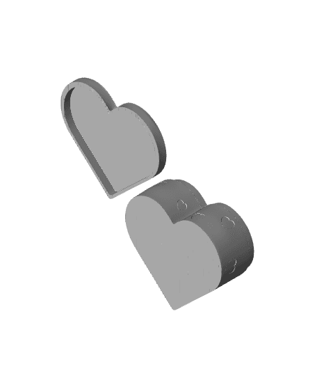 You & Me -Candy Heart Gift Box (+Bambu 3mf) 3d model