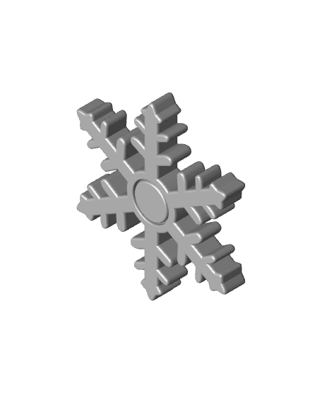 Snowflake Fidget Spinner (Classic) 3d model