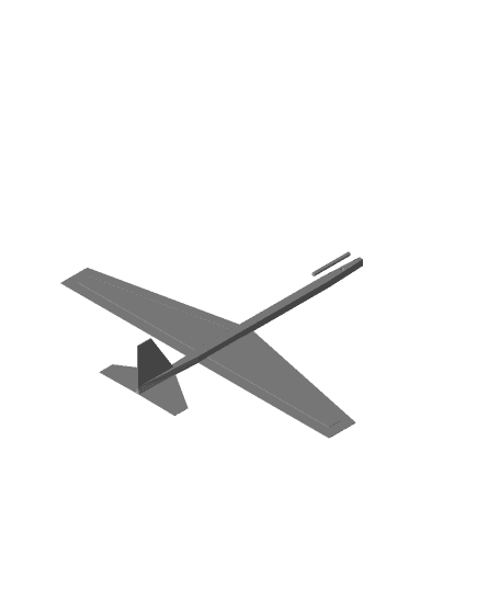 PIP glider with rubber band launcher (GLUE REQUIRED) v2.stl 3d model
