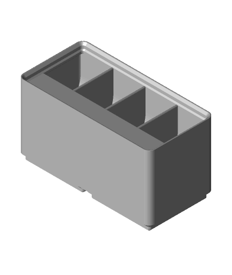 Gridfinity - Divider Box 2x1x6 4-Compartment.stl by Drewsipher full viewable 3d model
