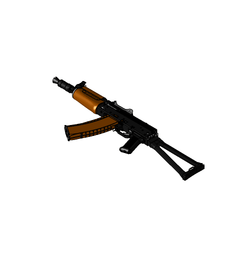 Assault rifle AKS-74U 3d model
