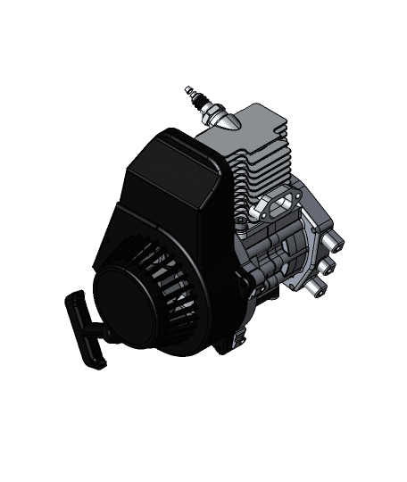 Mini Bike Engine (Motor Mini Moto) 3d model