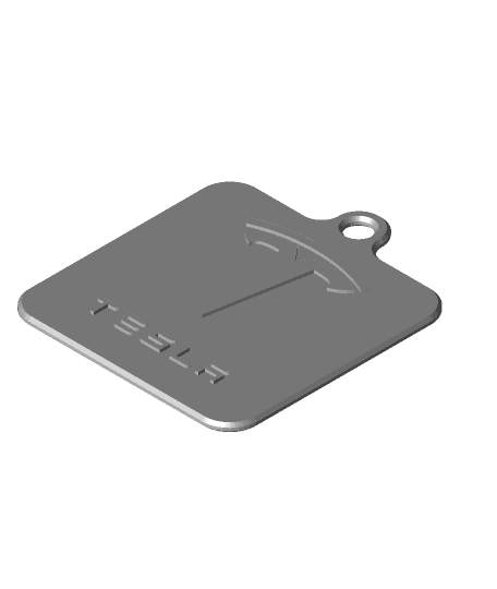 keychain square rounded 3d model