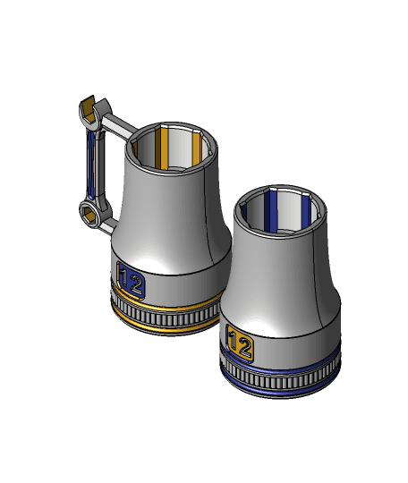 12mm Red Bull, White Claw, Truly Socket Cup - 12oz Cans 3d model