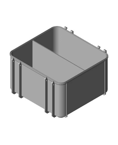 Tool Box Base Large - 2 Horizontal Compartments 3d model