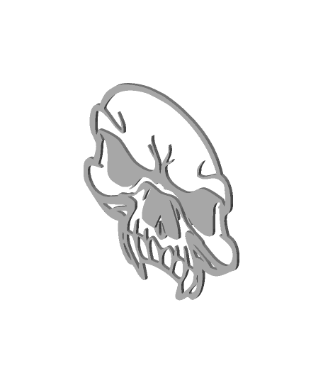 Skull Animal  2D Art.stl 3d model