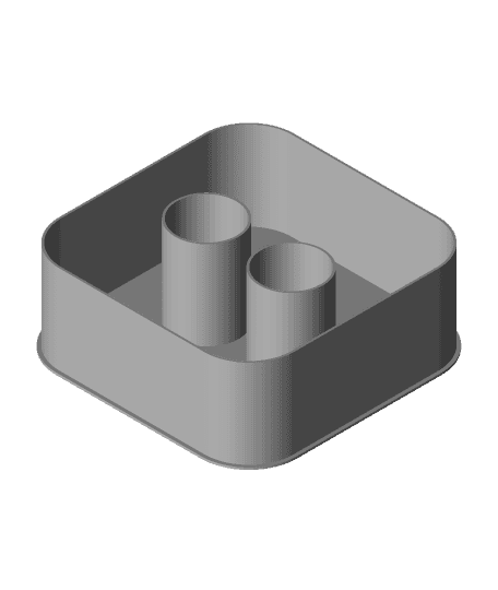 Square Discord Logo, nestable box (v1) 3d model