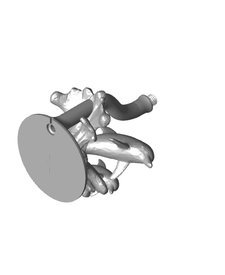 Dolphin Lamp Base 3d model