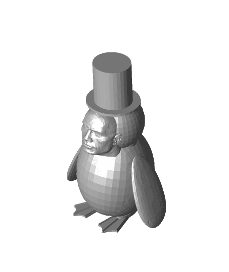 Rock as Penguin (Rockguin) 3d model