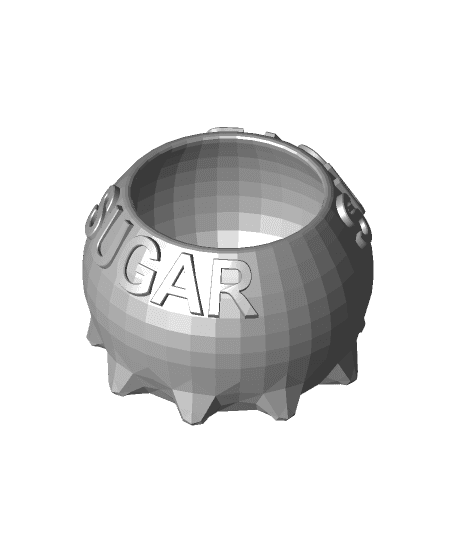 Sugar Bowl with spoon hole 3d model