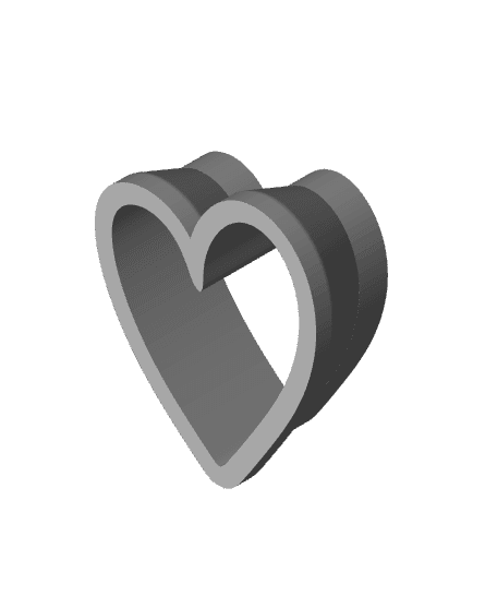 Heart Earring Cutter(sharp edge) 3d model