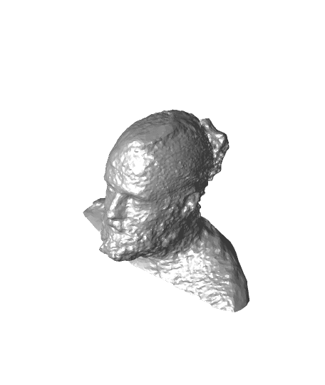Zack Freedman's Disembodied Head (w/ man bun) 3d model