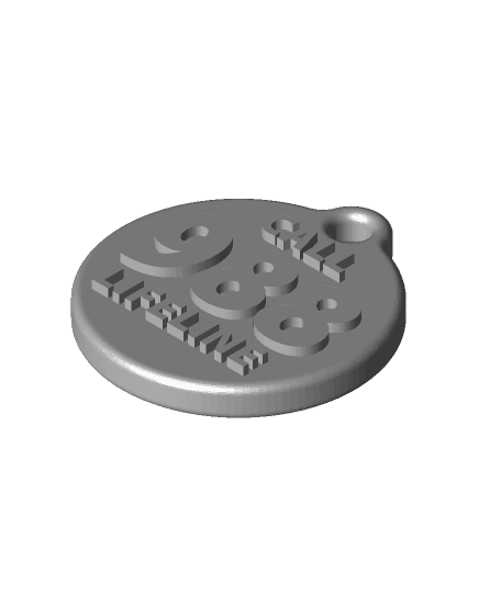 988 Lifeline Keychain - Zipper Pull 3d model