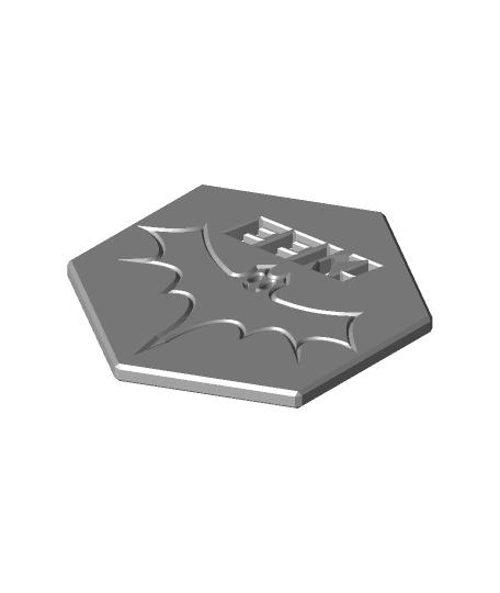#pdo | Bat EEK! Coaster | NoahMillerDesign 3d model