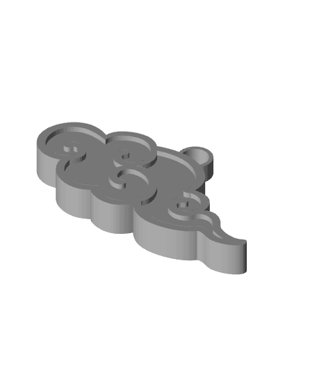 Cloud Necklace Charm 3d model