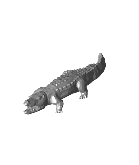 Low Poly Crocodile 3d model