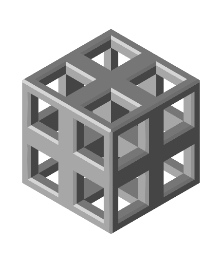 cube fractal (4 holes per face) 3d model