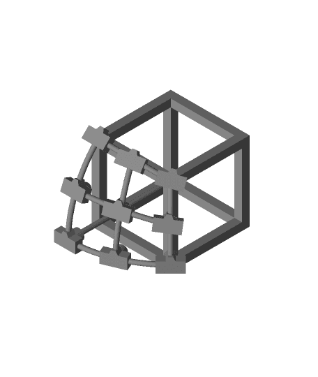 Cube with cameras 3d model