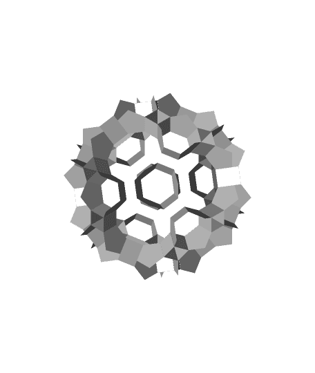 FACETED TRUNCATED RHOMBICOSIDODECAHEDRON 3d model
