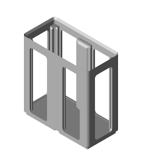 Gridfinity 6 Windowed 1x1x12 Bin (Updated) 3d model