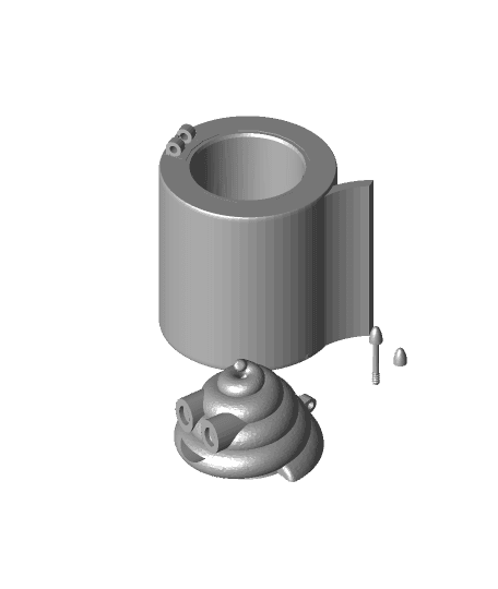 Toilet Paper Can Coozie with Lid 3d model