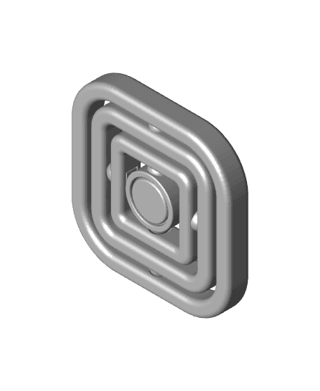 Square Fidget Spinner (Basic) 3d model