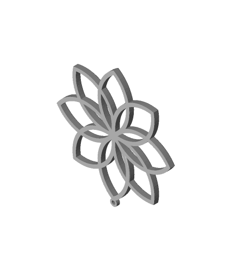 Flower earring. 3d model