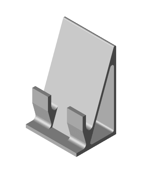 Phone stand with charging cable access.stl 3d model