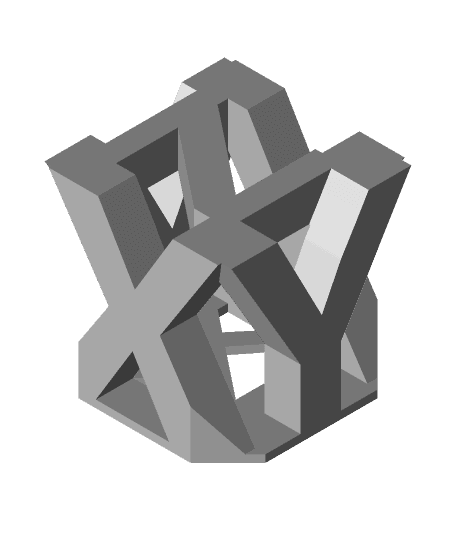 XYZCool Calibration Torture Cube by h3dp full viewable 3d model