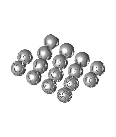 Solid comma symmetry spheres 3d model