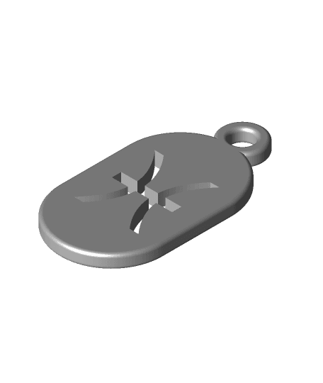 Key Fob - Zodiac Pisces by Kwgragsie full viewable 3d model