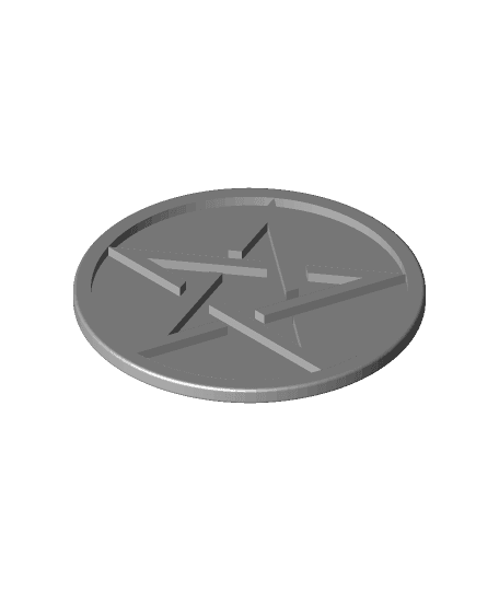 Pentagram Coaster by opsecpanda full viewable 3d model